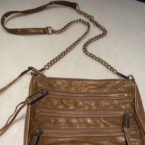 Rebecca Minkoff rocker leather 5 zip crossbody